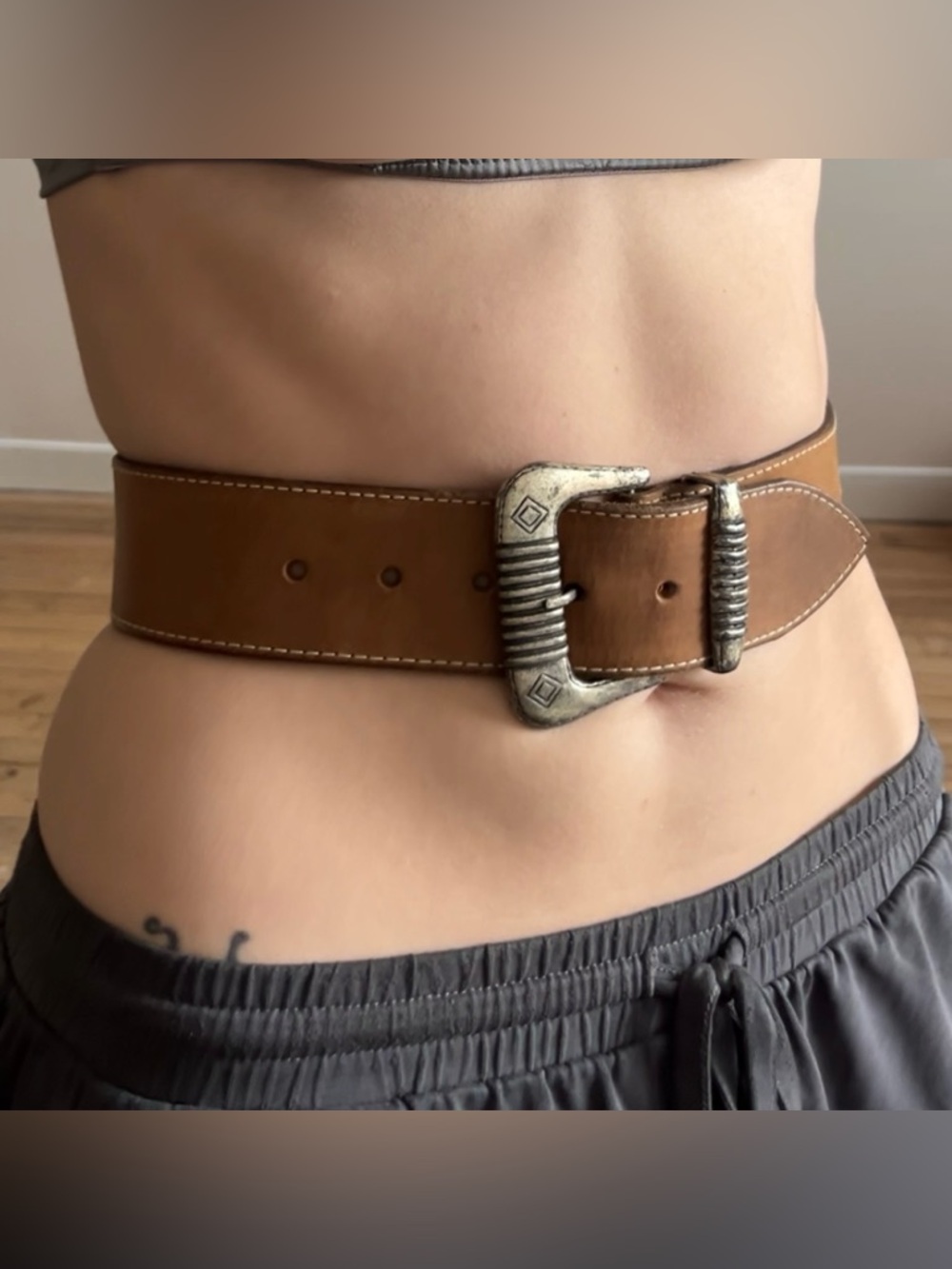 Banana Republic Hand Waxed Bridle Leather Western Belt